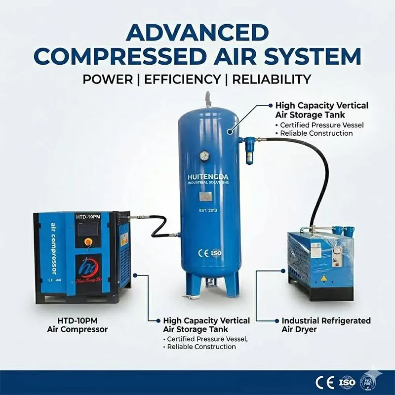 Kompresor Udara 75 HP 380V 50HZ dengan Pengering